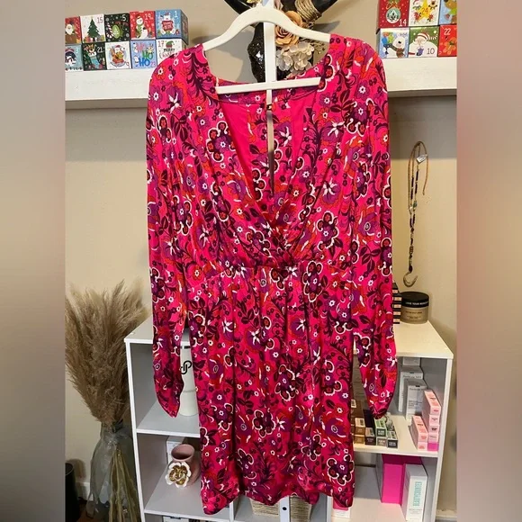 NWT Maeve x Anthropology Pink Floral Wrap Dress - Picture 8 of 12